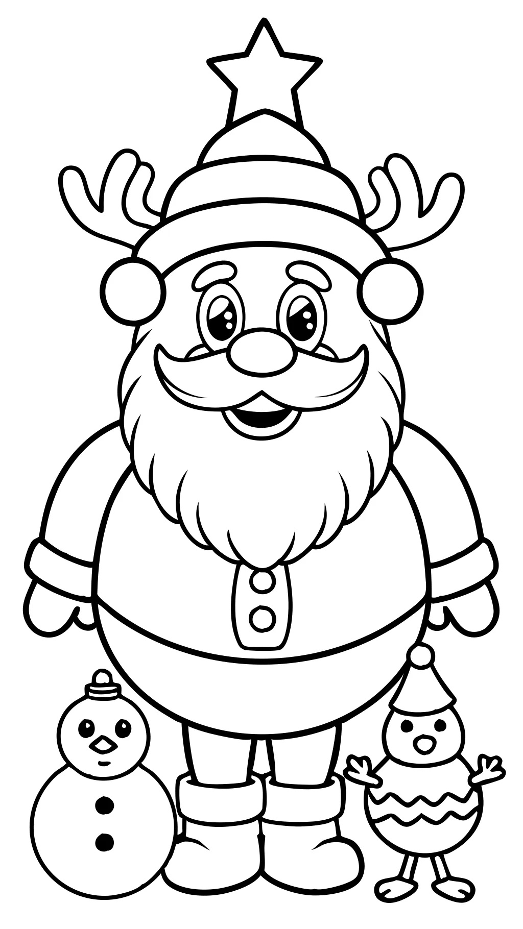 coloriages de personnages de Noël